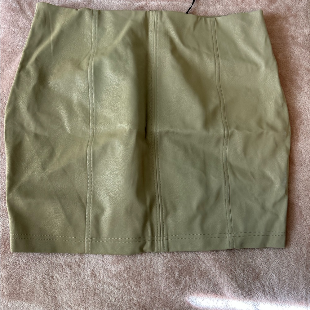 Shinestar Pu Leather Skirt